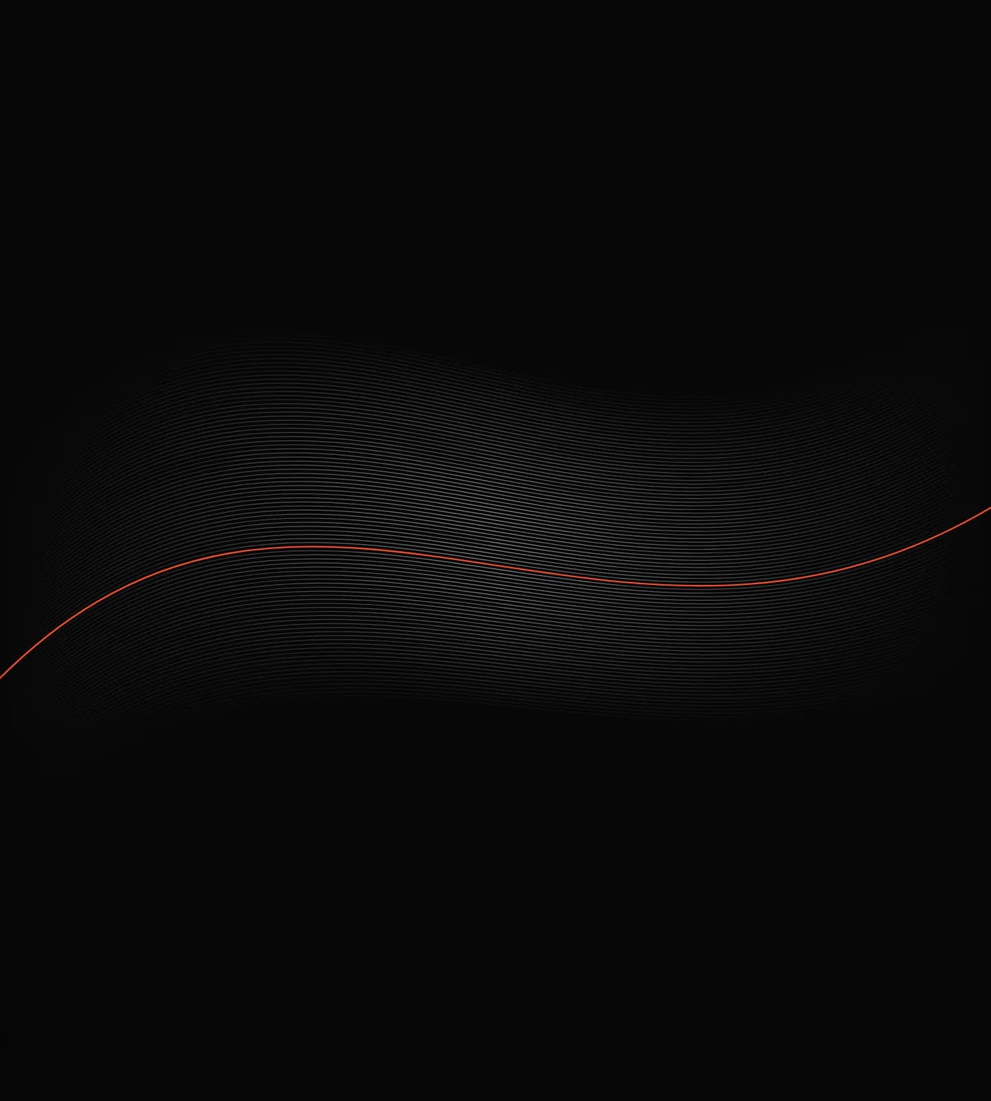 A ribbon of silver light lines bending through darkness.